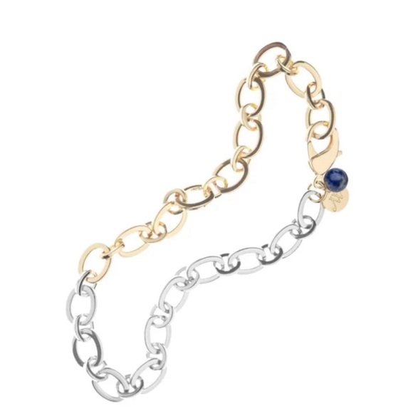 Jane Win RARE Two Tone Chunky Link Chain Necklace - Picture 2 of 7